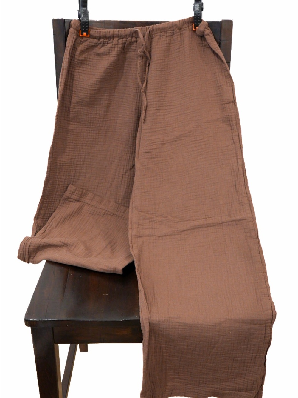 Relaxed Brown Drawstring Pants